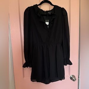Black long sleeve romper brand new!